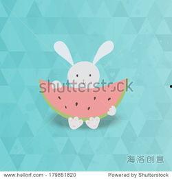 吃瓜兔头像卡通,卡通形象萌翻网友